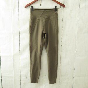 Good American Leggings 1 S Small Olive Green Moto Ribbed Yoga Running Athleisure